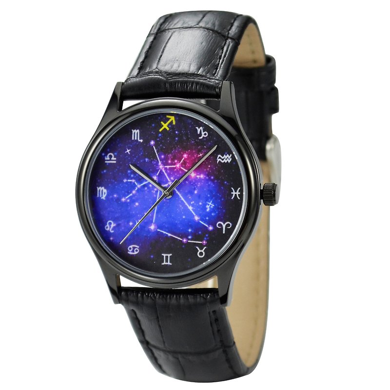 12星座時計（射手座）全世界送料無料 - 腕時計 - 金属 ブラック