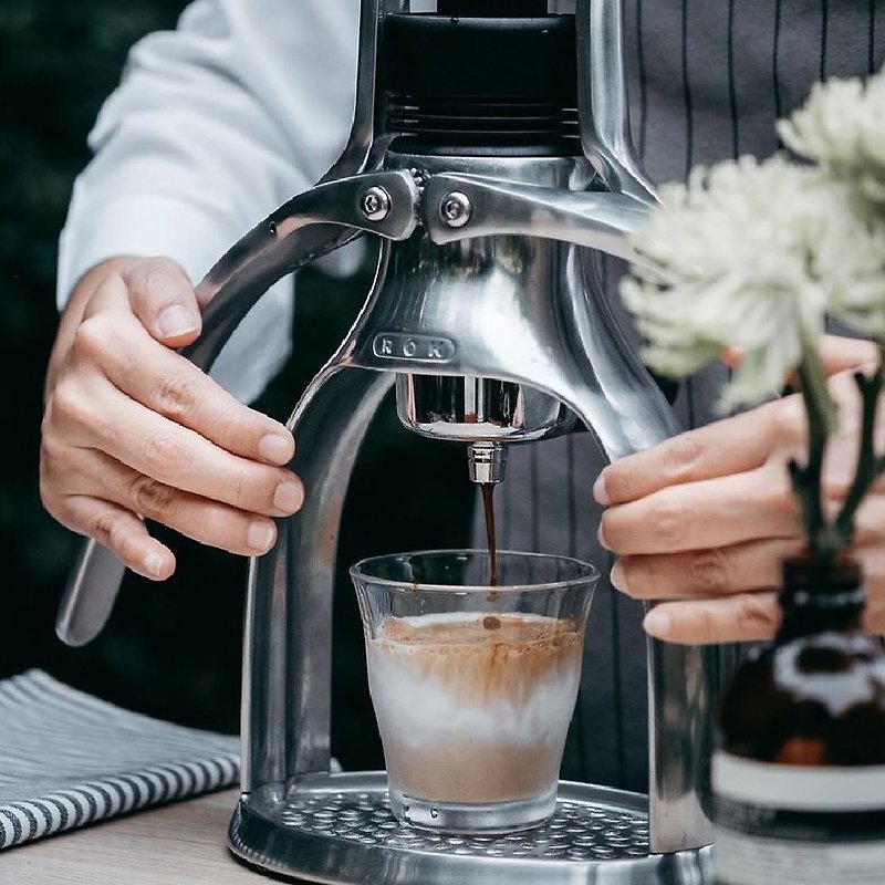 [UK] ROK Espresso Maker Hand-Pressed Extraction Espresso Machine (Lightning Silver) - Coffee Pots & Accessories - Aluminum Alloy Silver
