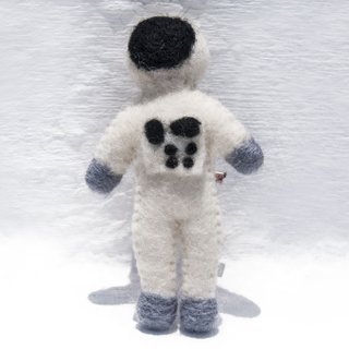 ウールフェルトブローチ/ウールフェルトピン/レインボーウールフェルトオーナメント-手刺繍のスペースマンユニバースプラネット