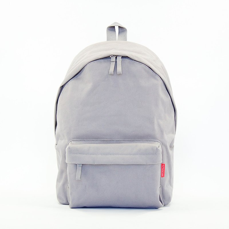 Waterproof Heavy Canvas Backpack ( 13.5 / 15.5 Notebook ) / Grey - กระเป๋าเป้สะพายหลัง - ผ้าฝ้าย/ผ้าลินิน สีเทา