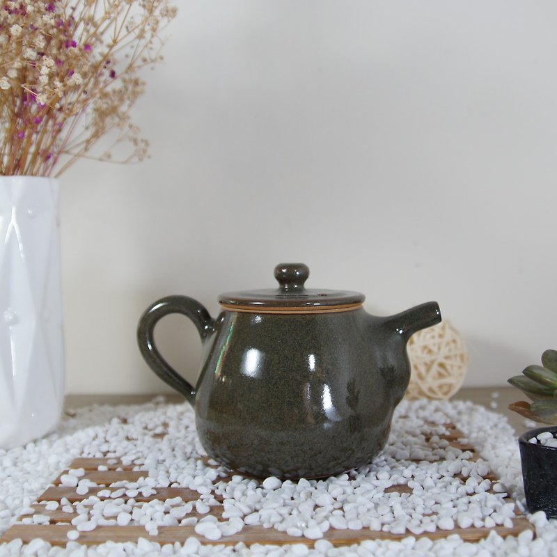 海參綠茶壺-容量約200ml - 茶壺/茶杯/茶具 - 陶 綠色