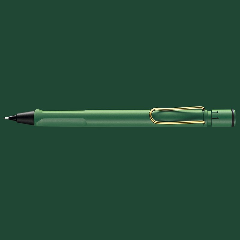 【雷雕刻字2024】LAMY 自動鉛筆 限量獨家筆盒/SAFARI/復古綠金夾 - 鉛芯筆 - 塑膠 綠色