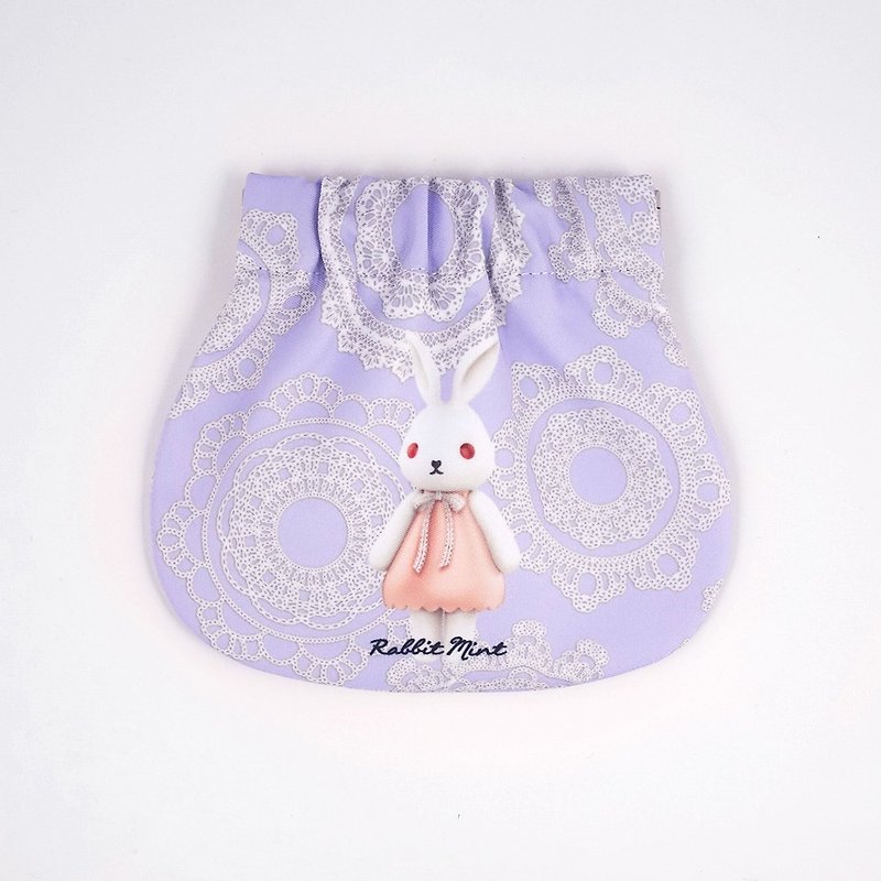 Merry Boo 口金零錢包(蕾絲系列) - (PA018) - 零錢包/小錢包 - 棉．麻 紫色