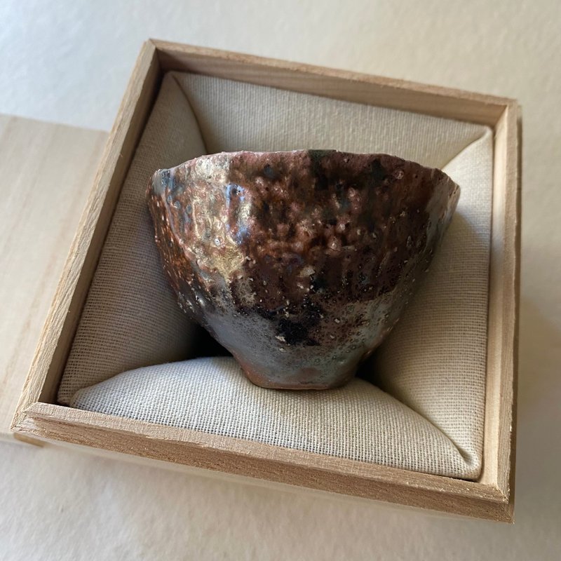陶/柴燒/絞胎/小杯/附木盒 - 茶壺/茶杯/茶具 - 陶 粉紅色