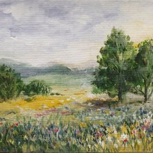 絵画 油絵 モリアーニ（イタリア） 「イタリア・トスカーナ風景
