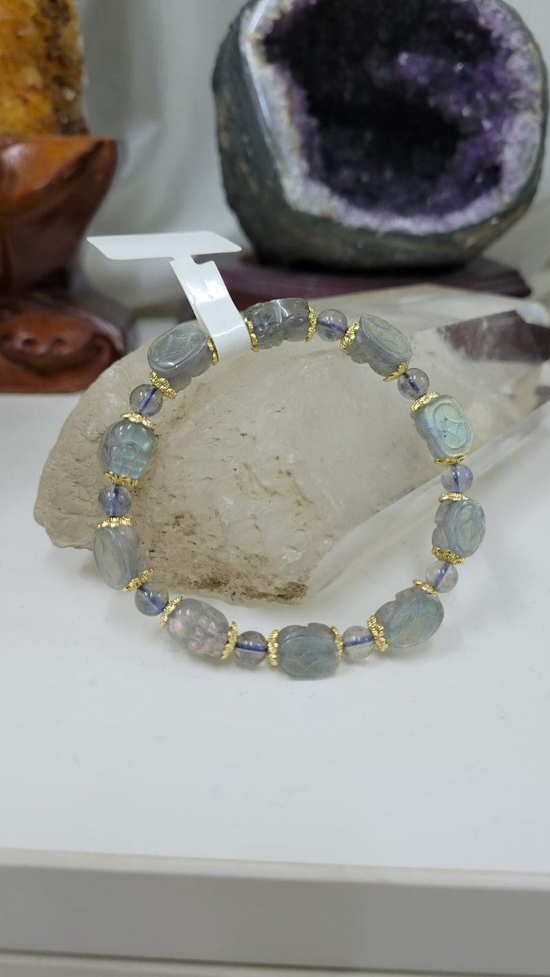 Gray blue Stone bracelet - Bracelets - Crystal 
