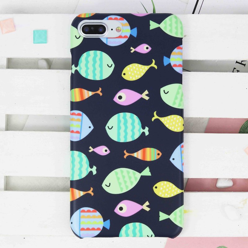 Sea Fish Matt Hard Phone Case for iPhone X 8 8 plus 7 7+ Samsung Note S8 S7 edge - Phone Cases - Plastic 