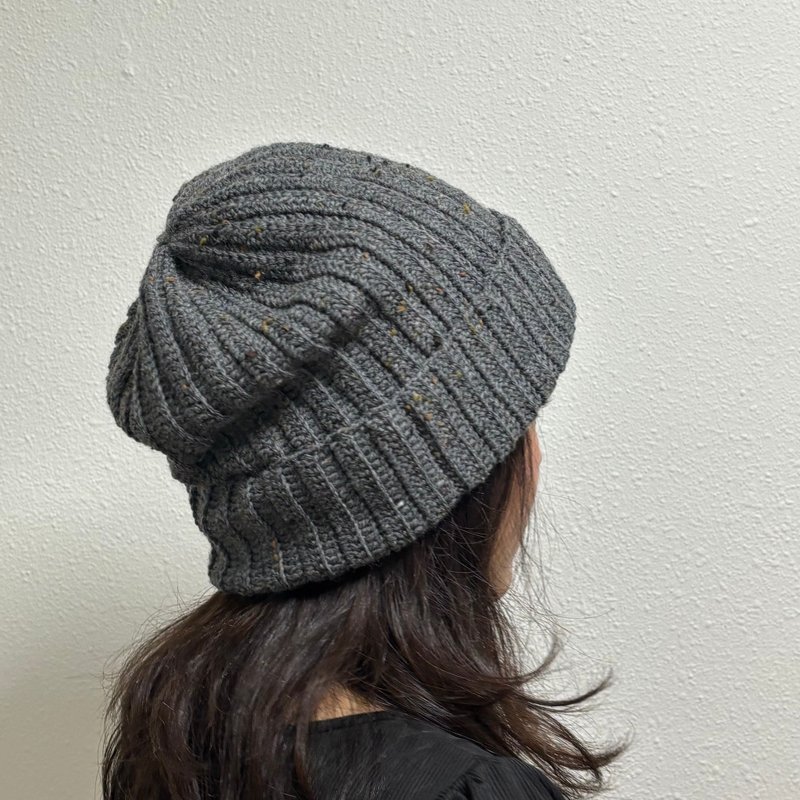 Handmade Knitted Cap - Hats & Caps - Wool Gray