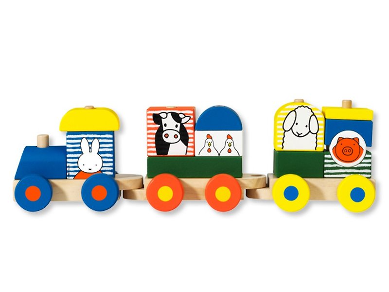 Miffy 米飛兒木火車 - 嬰幼兒玩具/毛公仔 - 木頭 多色