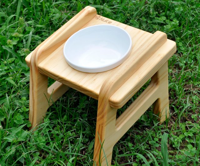 Wooden dog cat bowl stand - Shop Shynkarenko Pet Bowls - Pinkoi