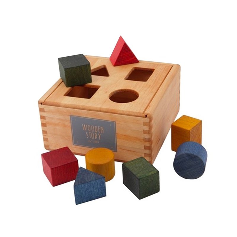 Wooden Story - Shape Matching Box - Rainbow - Kids' Toys - Wood 