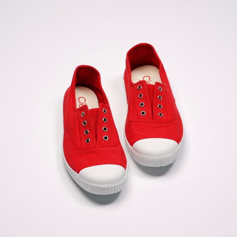 西班牙國民帆布鞋 CIENTA  70997 02 紅色 經典布料 大人 - 女款休閒鞋 - 棉．麻 紅色