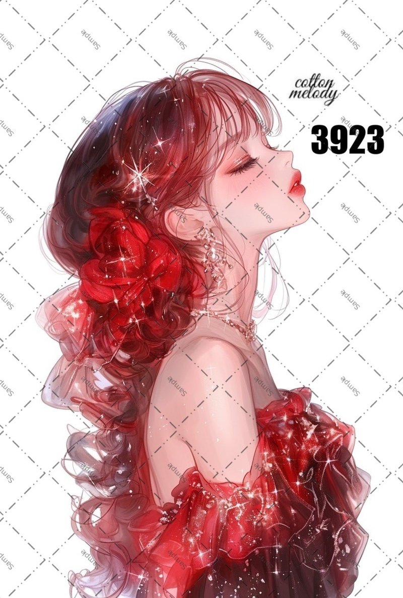 original sticker no.3923 人物ステッカー オリジナルステッカー オリジナル人物ステッカー 装飾ステッカー cotton melody - 貼紙 - 紙 