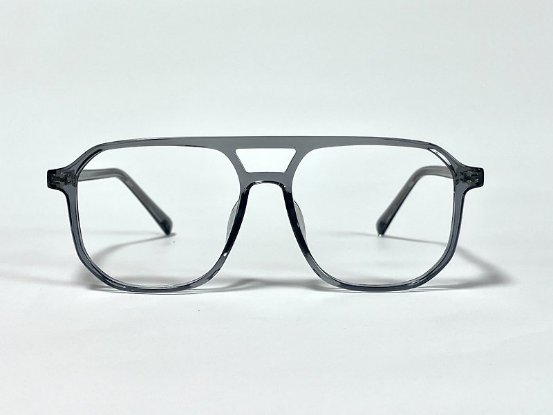 Retro parallel bars square blue light filter glasses - กรอบแว่นตา - วัสดุอื่นๆ สีนำ้ตาล