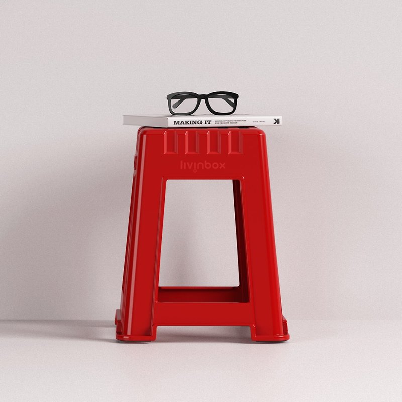 【Livinbox】High cabinet chair (red) - เก้าอี้โซฟา - พลาสติก สีแดง