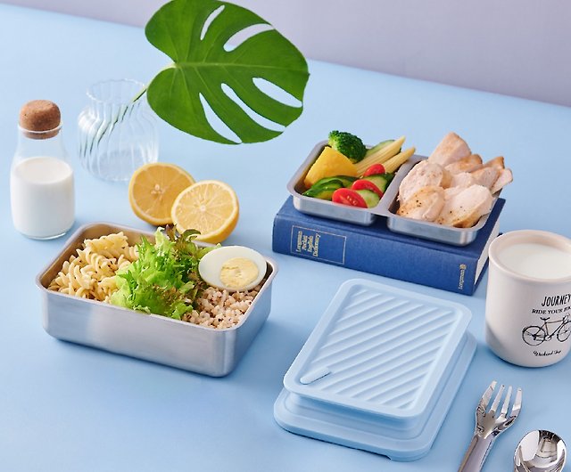 Life Without Waste Divided Glass Lunch Container, Bento Style