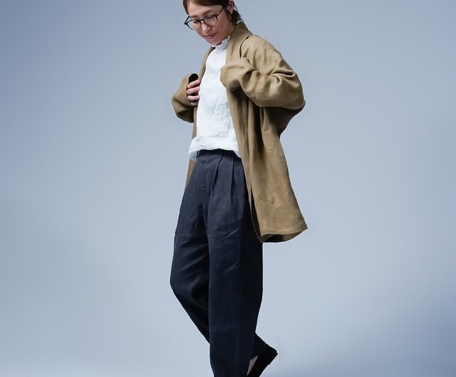 wafu【リネンカーディガン】はじめよう リネンのある暮らし 秋冬リネン