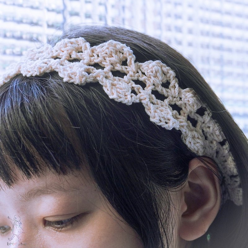 Handmade braided Japanese headband crochet headband. Color can be customized - เครื่องประดับผม - ผ้าฝ้าย/ผ้าลินิน หลากหลายสี
