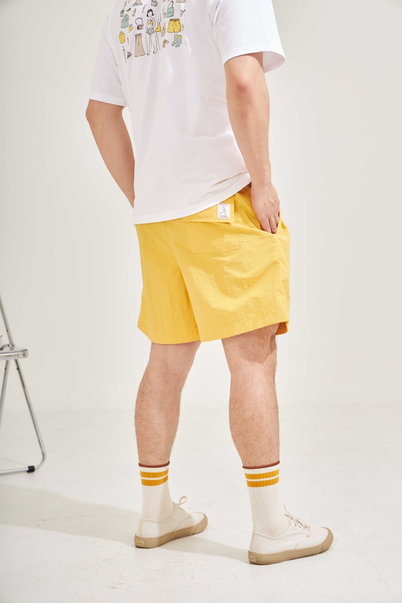 KRATIK - MEN nylon shorts (yellow) - 女短褲/五分褲 - 尼龍 黃色