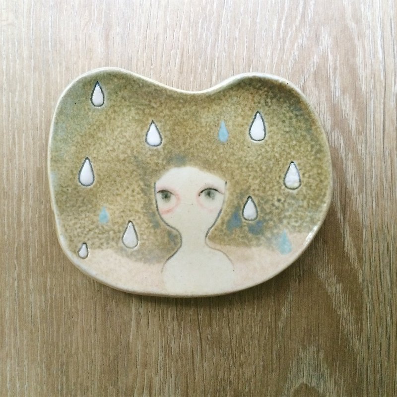 ┇eyesQu┇はサオディスク┇雨をつまん - 小皿 - 陶器 