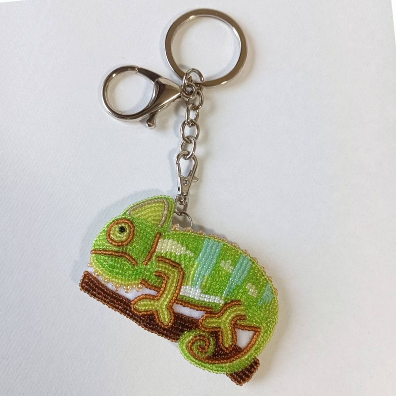 Chameleon key chains, charms, bag charms, metal fittings available - Keychains - Other Materials 