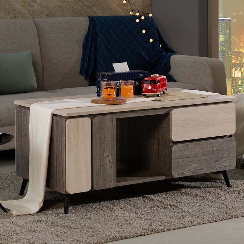 4 feet large coffee table gray oak pattern two-color (Copengen) home decoration - Dining Tables & Desks - Wood Gray