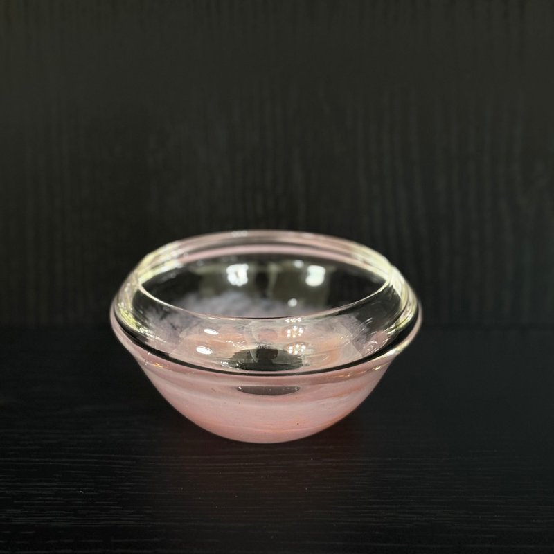 玻璃碗粉紅漩渦動感 - 碗 - 玻璃 