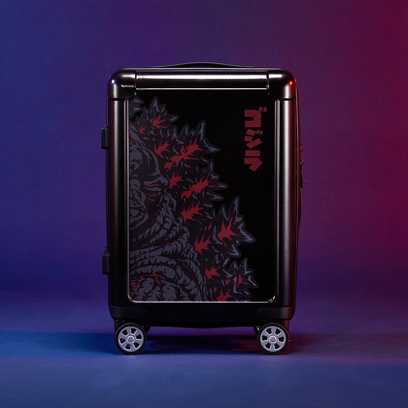 20インチジッパースーツケース - ゴジラ背びれ - スーツケース - その他の素材 ブラック