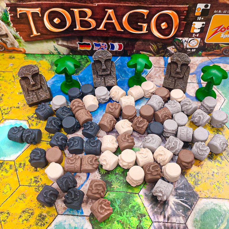 Deluxe Resource Tokens compatible with Tobago board game - บอร์ดเกม - วัสดุอื่นๆ 