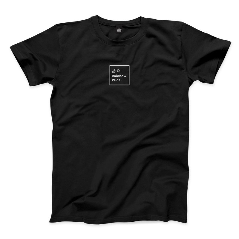 レインボープライド-ブラック-ユニセックスTシャツ - Tシャツ メンズ - コットン・麻 ブラック