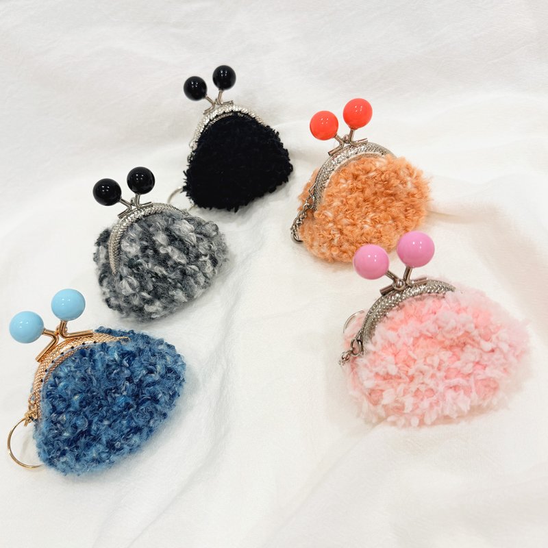 【迷你口金包】毛毛系列-限定款 鑰匙圈/吊飾 - 零錢包/小錢包 - 其他材質 