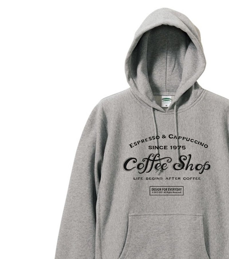 [Thick cloth] [I had] a cafe (COFFEE SHOP) S ~ XL parka [order product] - เสื้อฮู้ด - ผ้าฝ้าย/ผ้าลินิน ขาว