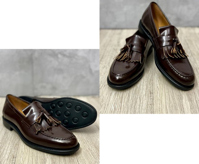Loake Loafer ダークブラウン フリンジ付き