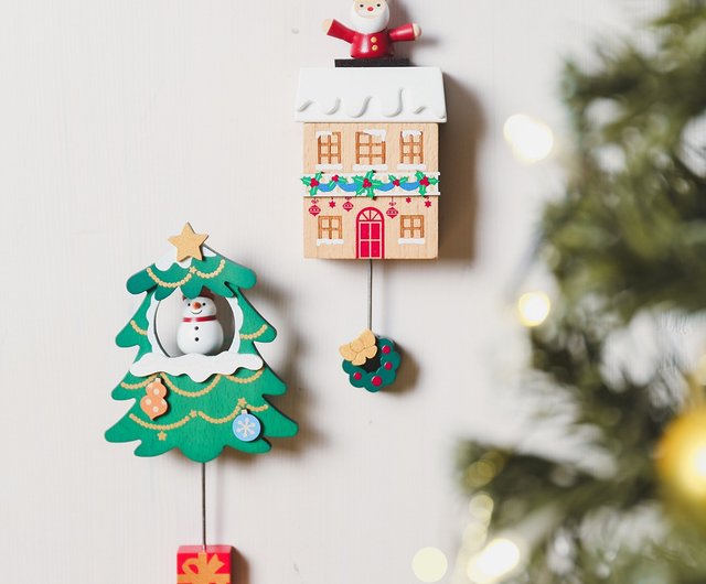 スノーマン クリスマスツリー/サンタクロース】木製アイアン