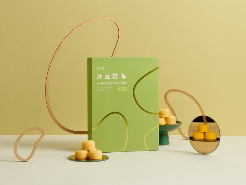 羽曦堂【入口即化頂級創意綠豆糕】原味冰豆糕-12入 (奶素) - 零食/點心 - 其他材質 綠色