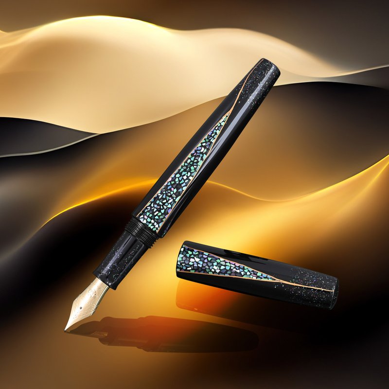 【Cypress 14K Nib- modern Raden - Shimmering Stars】 - ปากกาหมึกซึม - วัสดุอื่นๆ สีทอง