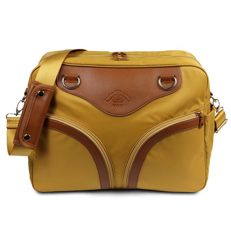 [Forest bag]-Daisy yellow parents bag/cross-body bag/side backpack/backpack/preferred for Father's Day - Diaper Bags - Waterproof Material Yellow
