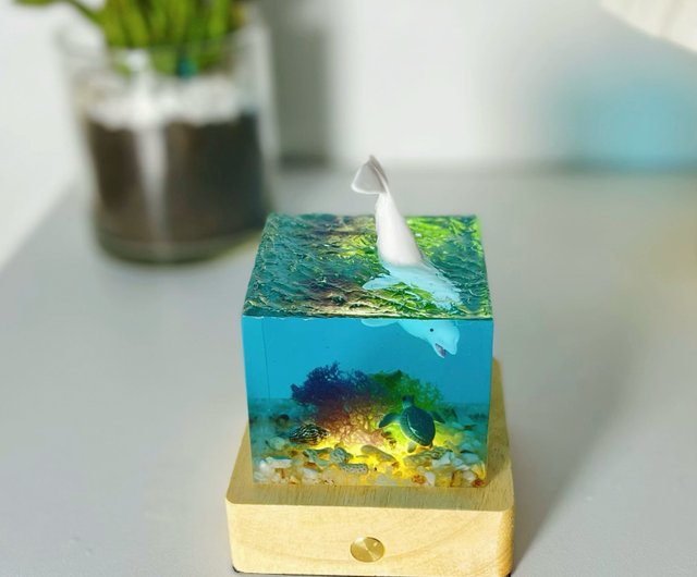 最終値下げ！ オーシャンレジンアート レジンオーシャンライト レジンランプ Amazon.co.jp : 海をテーマにしたジオラマ、レジン木製ランプ