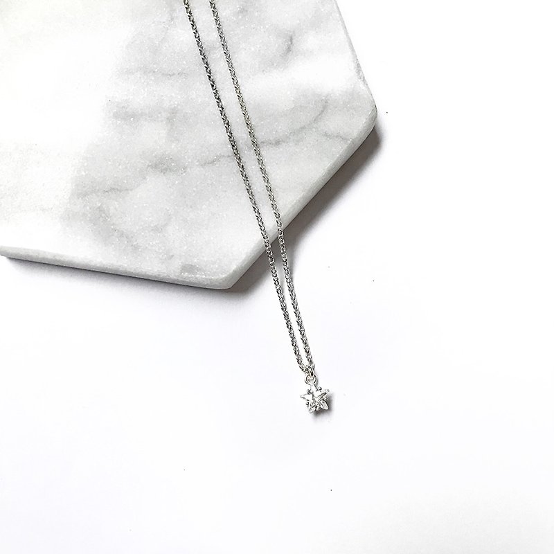 DiamondMax shining zircon Silver Necklace - Necklaces - Other Metals Silver