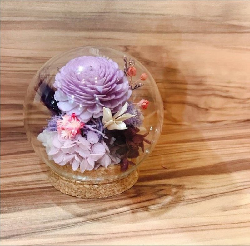 【ヘンジュに会う】ドライフラワーコルクガラスカバーオンライン教育DIYフラワー素材パッケージ - 華道・生け花教室 - 寄せ植え・花 