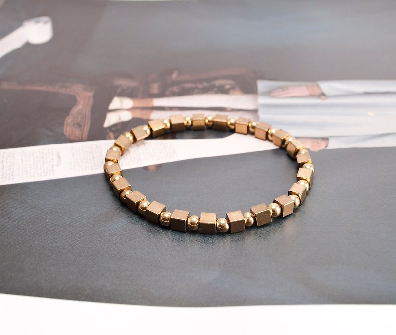 ❈La Don pull winter ❈ - elastic bracelet - simple brass radius - Bracelets - Other Metals Gold