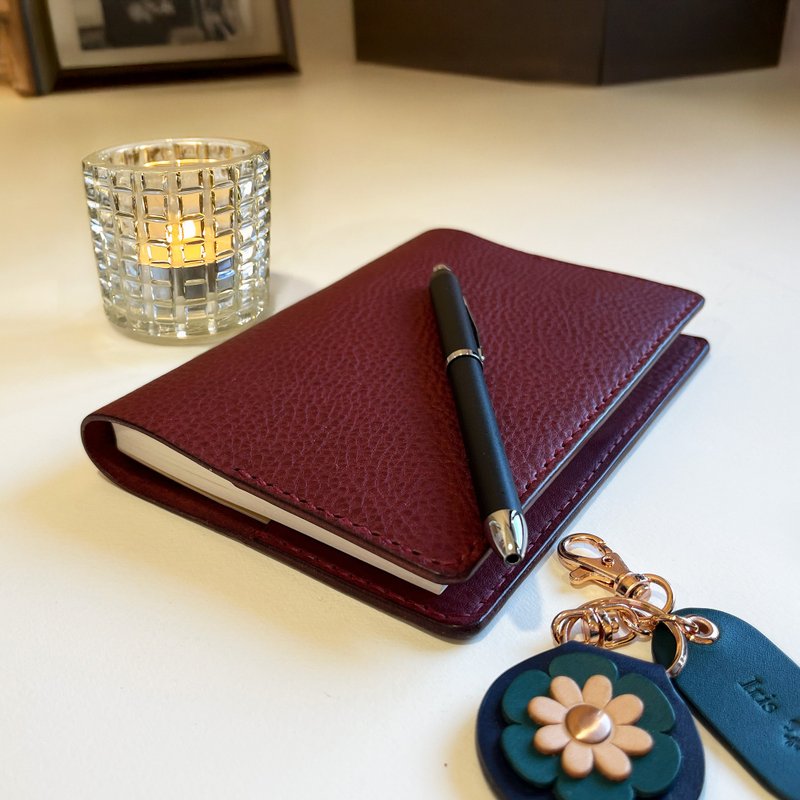 【新品】Journey A6 皮革筆記本/記事本 /植鞣革 - 客製化禮物 - 筆記本/手帳 - 真皮 紅色