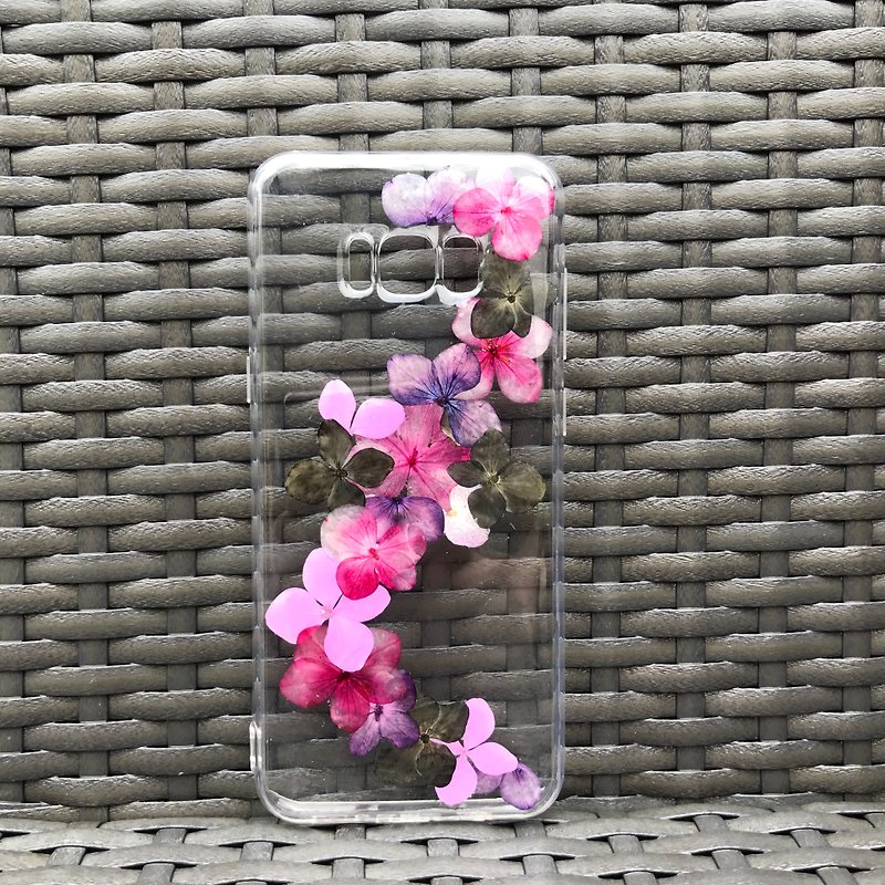 Samsung Galaxy S8 Dry Pressed Flowers Case Purple Flower case 021 - เคส/ซองมือถือ - พืช/ดอกไม้ สีม่วง