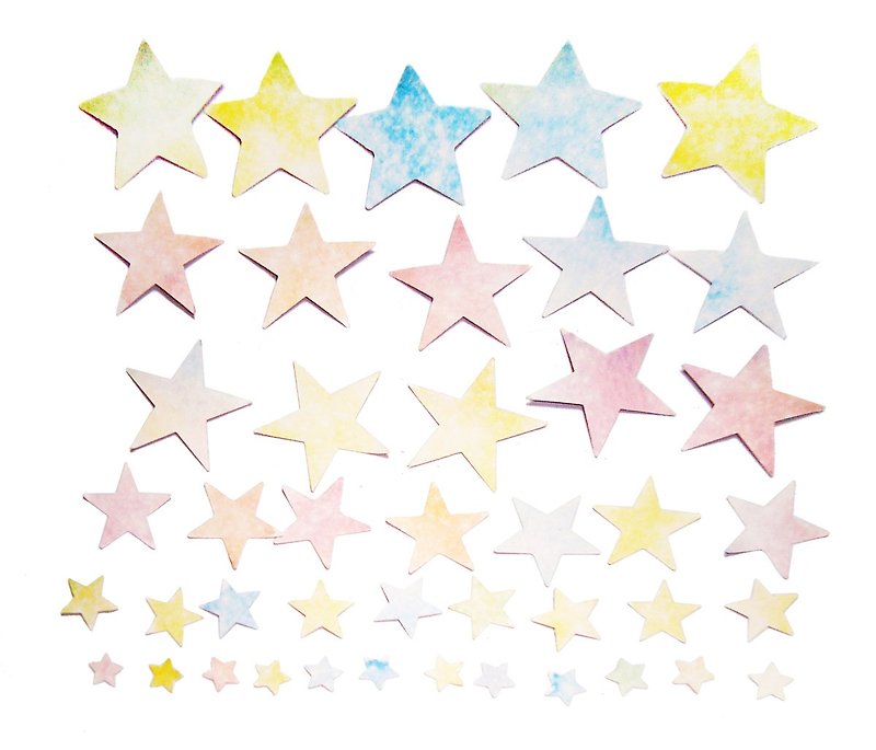 Drawing declared dye - sticker pack - Star - สติกเกอร์ - กระดาษ หลากหลายสี