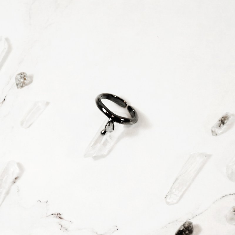 Raindrop ring - General Rings - Other Materials Black