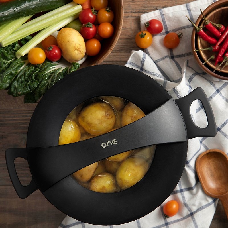 OneLid Glass - Black - Cookware - Silicone Black