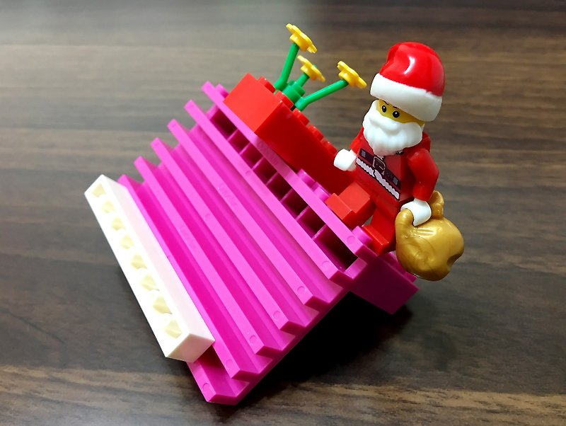 【聖誕禮盒】 積木手機架 六段角度調整 相容樂高LEGO 可愛禮物 - 收納箱/收納用品 - 塑膠 多色