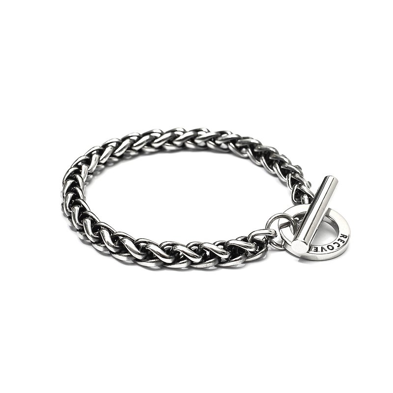 Recovery Coarse Twist Bracelet (Ancient Silver) - สร้อยข้อมือ - สแตนเลส สีเงิน