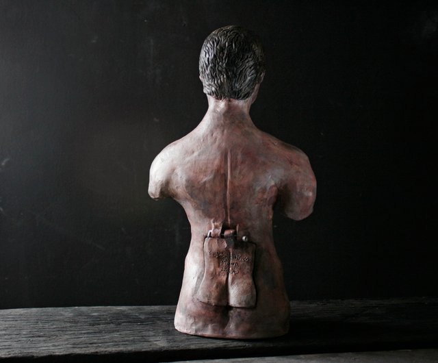 死体解剖模型（高さ35cm、手作り陶器箱入り） - ショップ 暗い不十分