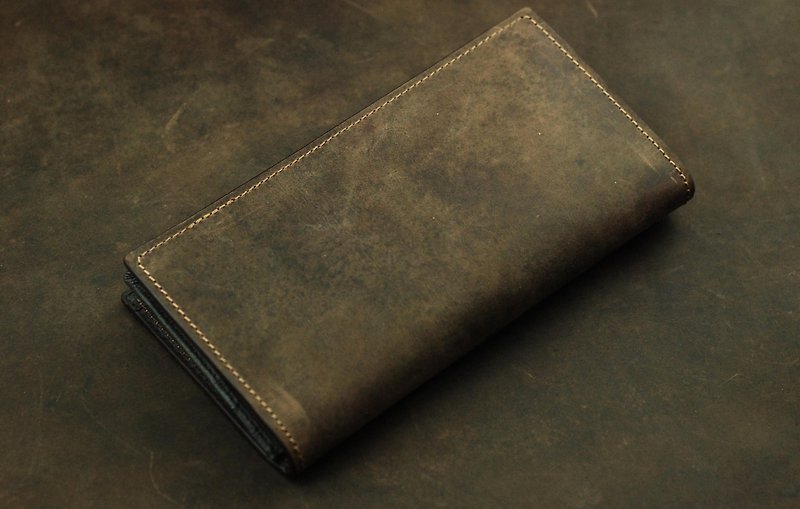 [All the Christmas offers] [Limited Edition] [crazy horse leather crazy leather folder - Wallets - Genuine Leather 